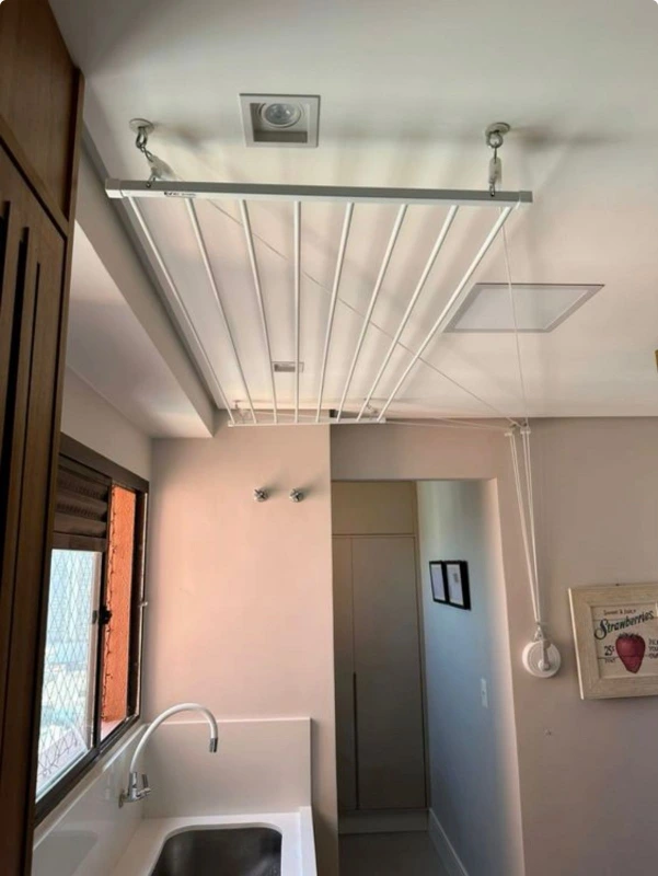 Varal de teto para apartamento no Litoral Paulista